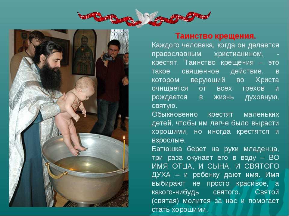 Таинство крещения презентация